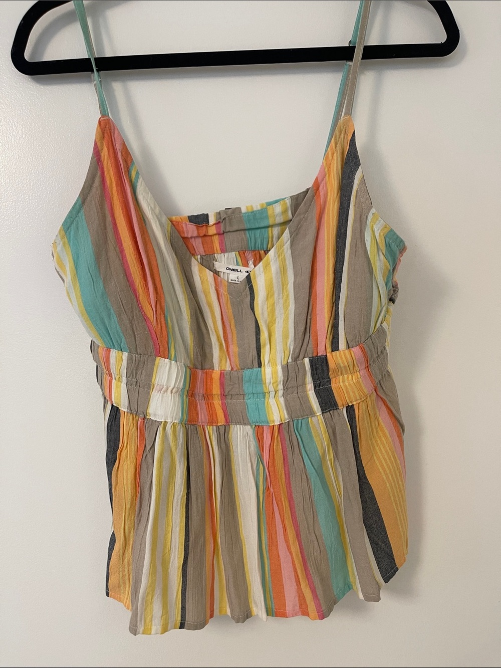 O'Neill Multicolor Striped Spaghetti Strap Tank Top